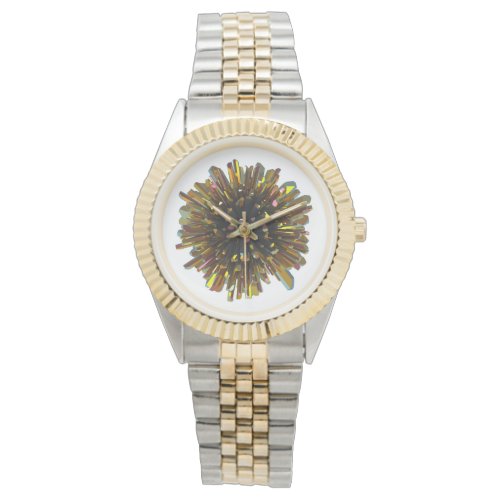 *~* Men&#39;s Gold Color Crystal Sphere Metallic Watch