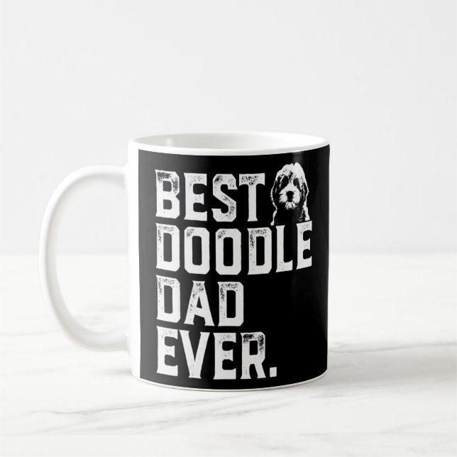 Mens Goldendoodle Dad  Best Doodle Dad Ever  Coffee Mug (Left)