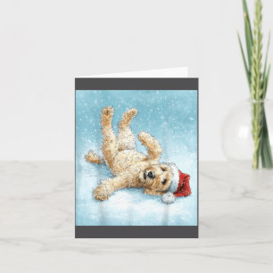 Mens Goldendoodle Dad Christmas  Card