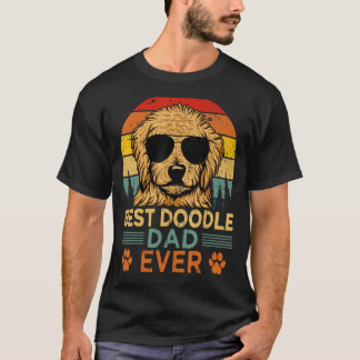 Mens Goldendoodle Dog Vintage Best Doodle Dad Ever T-Shirt