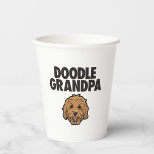 Mens Goldendoodle Grandpa Doodle Papa Cute Goldend Paper Cups