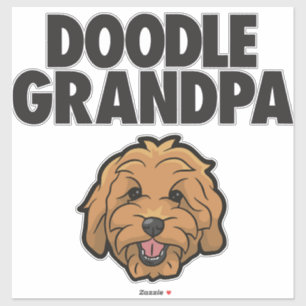 Mens Goldendoodle Grandpa Doodle Papa Cute Goldend Sticker