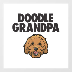 Mens Goldendoodle Grandpa Doodle Papa Cute Goldend Wall Decal