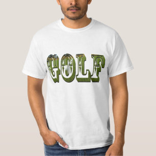Mens Golf Dimensional Green Logo Tshirt, T-Shirt