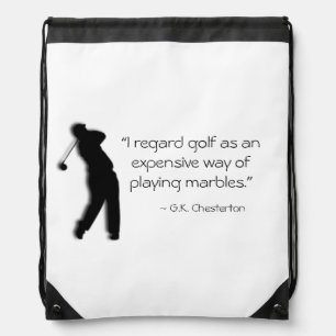 Mens Golf Draw String Backpack