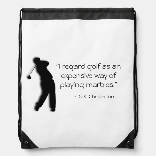 Mens Golf Draw String Backpack (Front)