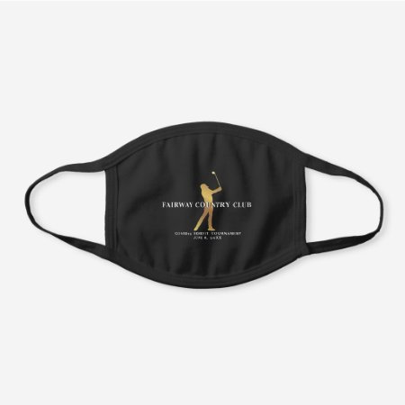 Men's Golf Event Gold Player Personalized Athletic Black Cotton Fa