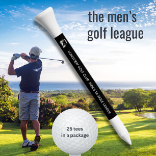 MEN'S GOLF LEAGUE CART GOLF BLACK AND WHITE  TEES