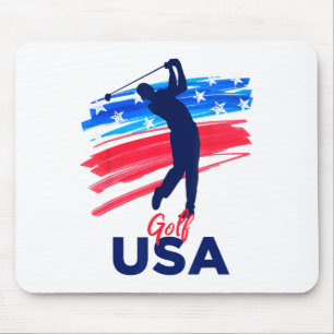 Mens Golf Usa Support The Team Shirt Usa Golf Love Mouse Pad