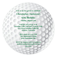 Men's Golfing 40th Birthday Invitation