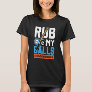 Mens Good Luck Billard Cue Eight Ball T-Shirt