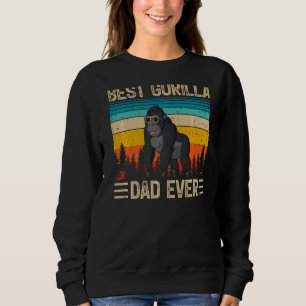 Mens Gorilla Vintage Best Gorilla Dad Ever Father Sweatshirt