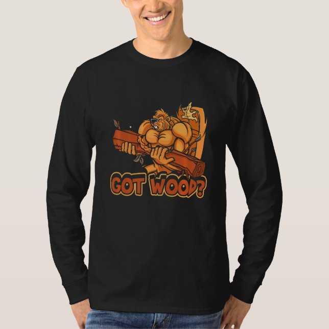 Mens Got Wood  Beaver  Animal And Nature  Premium T-Shirt (Front)