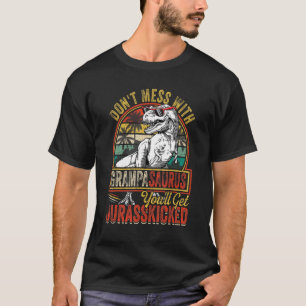 Mens  Grampa Rex Saurus Father's Day Christmas Din T-Shirt