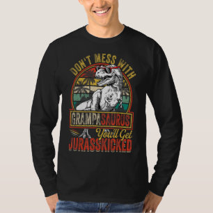 Mens  Grampa Rex Saurus Father's Day Christmas Din T-Shirt