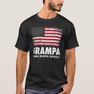 Mens Grampa The Man The Myth The Legend Grandpa Fa T-Shirt