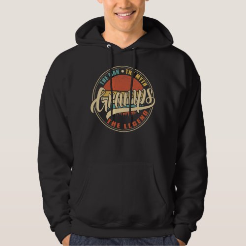 Mens Gramps The Man The Myth The Legend Vintage Hoodie