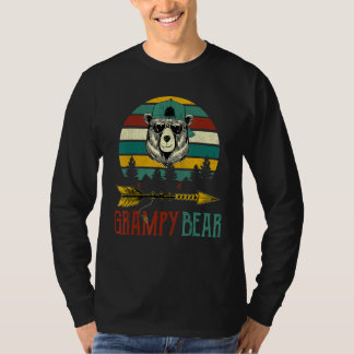 Mens Grampy Bear Vintage Daddy  Dad T-Shirt