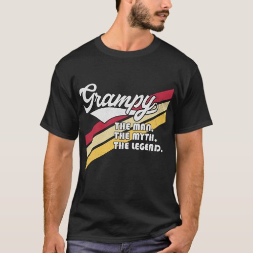 Mens Grampy The Man The Myth The Legend Fathers T_Shirt