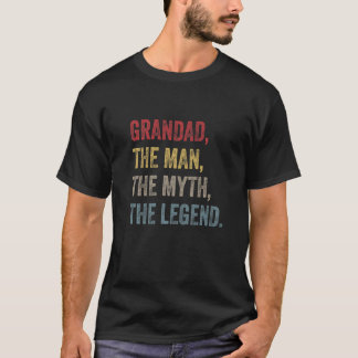 Mens Grandad The Man The Myth The Legend Father's T-Shirt