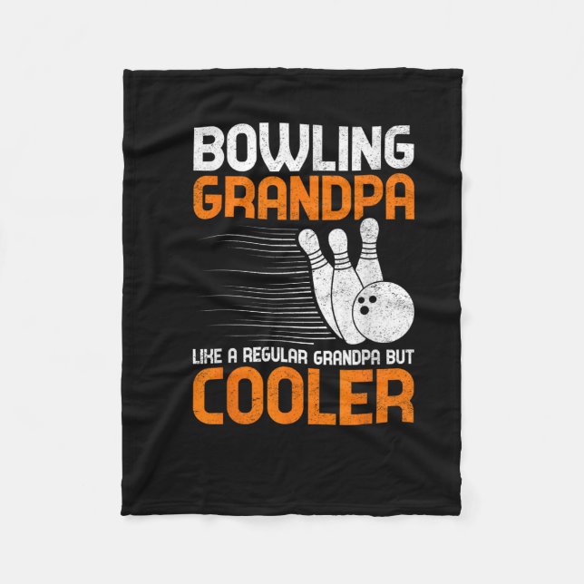 Mens Granddad - Bowling Grandpa like a Regular Gra Fleece Blanket (Front)