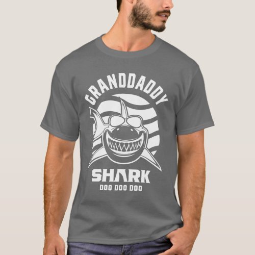 Mens Granddaddy Shark Grandpa Gift T_Shirt