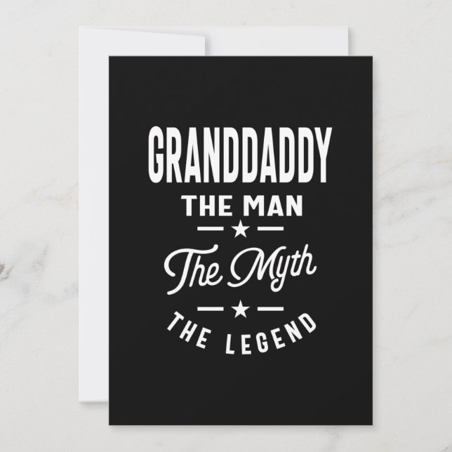 Mens Granddaddy The Man The Myth The Legend Thank You Card (Front)