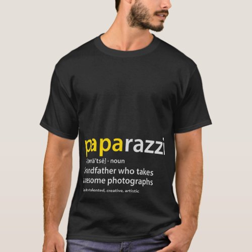 Mens Grandfather Photographer T_shirt PAPArazzi de