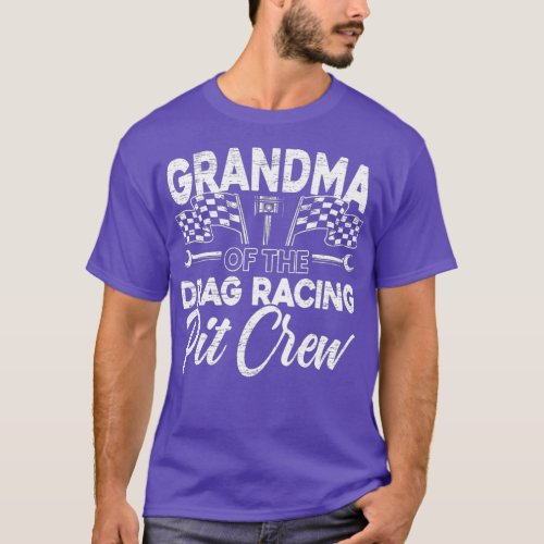 Mens Grandma Of The Drag Racing Pit Crew Bracket T_Shirt