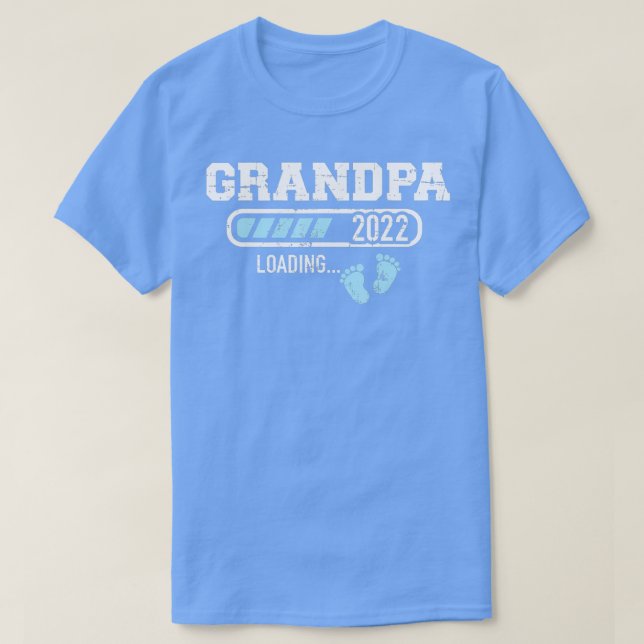 Mens Grandpa 2022 loading for pregnancy announceme T-Shirt (Design Front)