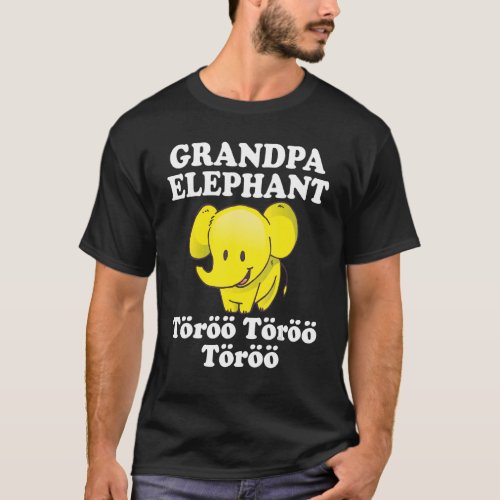 Mens Grandpa Elephant Tr Cute circus Elephants  T_Shirt