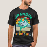 Mens Grandpa Matching Family Shark Birthday T-Shirt<br><div class="desc">Mens Grandpa Matching Family Shark Birthday .</div>
