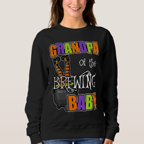 Mens Grandpa Of Brewing Baby Halloween Theme Baby Sweatshirt