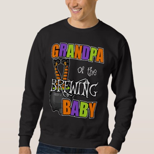 Mens Grandpa Of Brewing Baby Halloween Theme Baby Sweatshirt