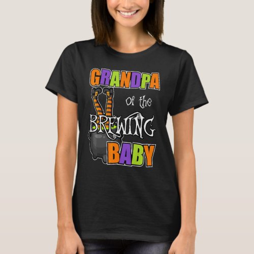 Mens Grandpa Of Brewing Baby Halloween Theme Baby T-Shirt