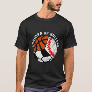 Mens Grandpa Of Byllers Fun Bysebyll Soccer Bysket T-Shirt