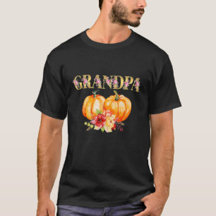 Mens Grandpa of Little Pumpkin 1st Birthday Grandf T-Shirt
