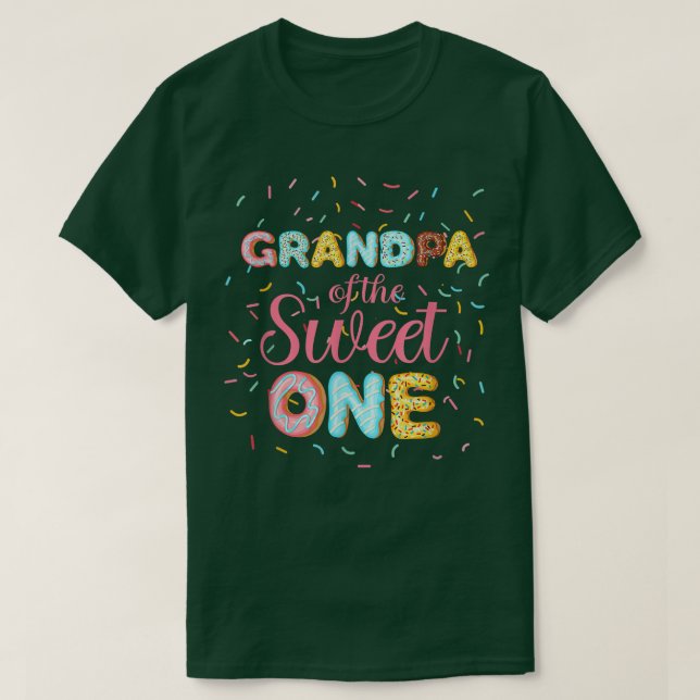 Mens Grandpa Of The Sweet One1st Bday Donut Dada C T-Shirt (Design Front)