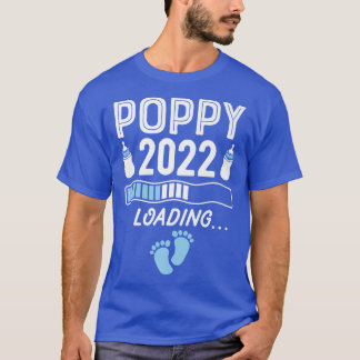 Mens Grandpa Poppy 2022 Loading Grandad Pregnancy T-Shirt