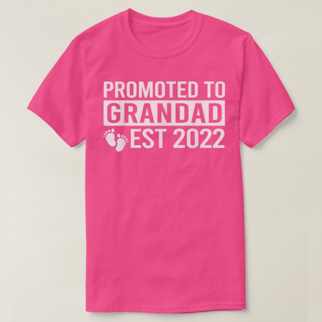 Mens Grandpa Pregnancy Announcement  Promoted To N T-Shirt (Design Front)