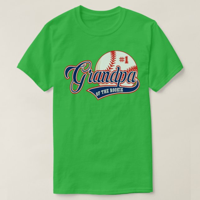 Mens Grandpa Rookie of Year 1st Birthday Baseball  T-Shirt (Design Front)