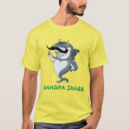 Mens Grandpa Shark T_Shirt