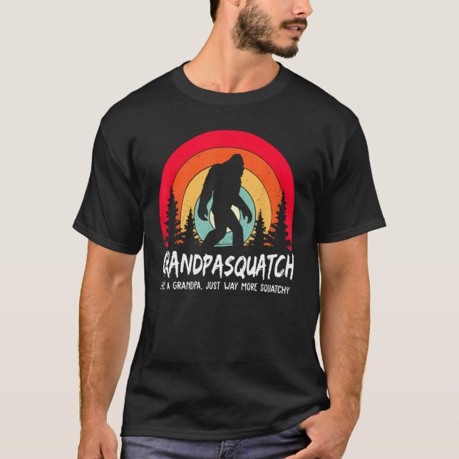 Mens Grandpa Squatch Like A Grandpa Just Way More  T-Shirt (Front)