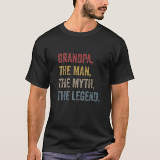 Mens Grandpa The Man The Myth The Legend Father's T-Shirt