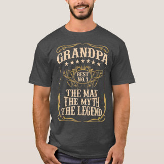 Mens GRANDPA THE MAN THE MYTH THE LEGEND Father's T-Shirt