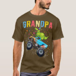 Mens Grandpa TRex Dinosaur Monster truck Birthday  T-Shirt<br><div class="desc">Mens Grandpa TRex Dinosaur Monster truck Birthday Family Matching  .</div>