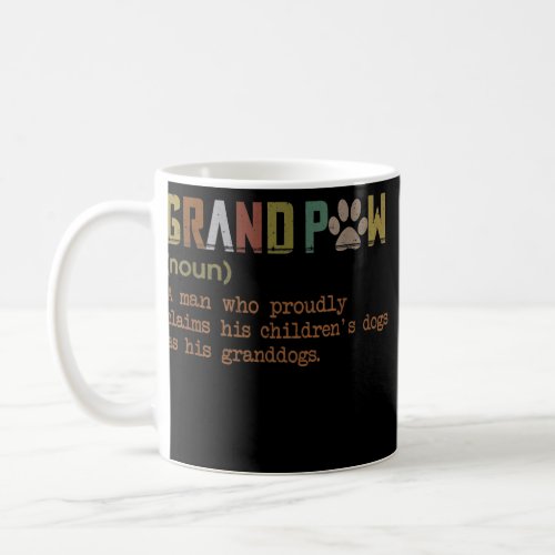 Mens Grandpaw Definition Grandpa Funny Dog Lovers Coffee Mug