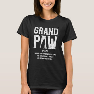 Mens Grandpaw Dog Grandpa Animal Dogs Grandfather  T-Shirt