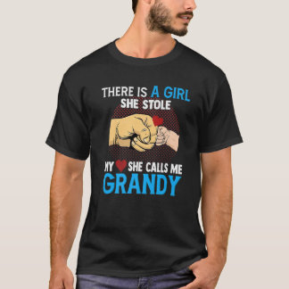 Mens Grandy Fathers Day From Wife And Daughter She T-Shirt