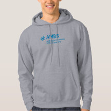 Men's gray hoodie with AMBS logo